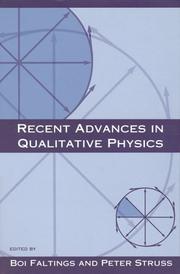 Cover of: Recent advances in qualitative physics | 