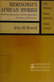 Cover of: Hemingway's African stories by John Michael Howell, John Michael Howell