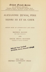 Cover of: Henri III Et Sa Cour