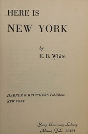 Cover of: Here is New York