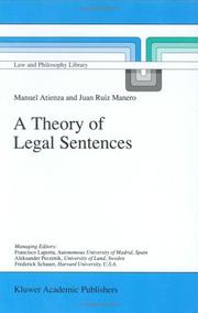 A Theory of Legal Sentences by Manuel Atienza, Juan Ruiz Manero