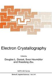 Cover of: Electron crystallography by NATO Advanced Study Institute on Electron Crystallography (1997 Erice, Italy)