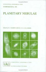 Cover of: Planetary Nebulae (International Astronomical Union Symposia)