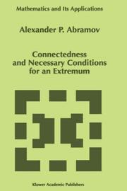 Cover of: Connectedness and necessary conditions for an extremum