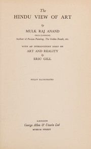 Cover of: The Hindu view of art