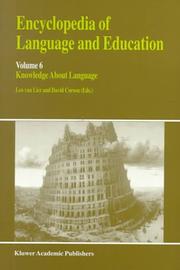 Cover of: Encyclopedia of Language and Education: Volume 6: Knowledge about Language (Encyclopedia of Language and Education, Vol 6)