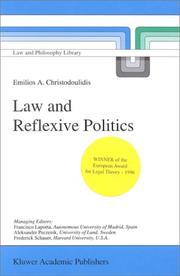 Cover of: Law and reflexive politics