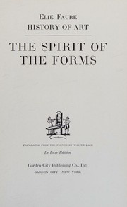 Cover of: History of Art: The Spirit of the Forms