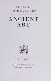 Cover of: History of Art - Ancient Art