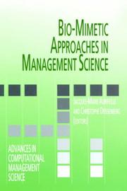 Cover of: Bio-mimetic approaches in management science by edited by Jacques-Marie Aurifeille and Christophe Deissenberg.