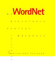 Cover of: WordNet by edited by Christiane Fellbaum.