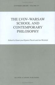 Cover of: The Lvov-Warsaw school and contemporary philosophy