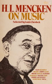 Cover of: H.L. Mencken on music: a selection of his writings on music together with an account of H. L. Mencken's musical life and a history of the Saturday Night Club