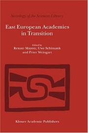 Cover of: East European academies in transition