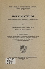 Cover of: Holy viaticum by James Joseph Hannon, James Joseph Hannon