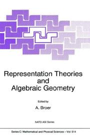 Cover of: Representation theories and algebraic geometry