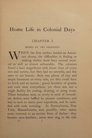 Cover of: Home life in colonial days