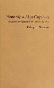 Cover of: Homenaje a Alejo Carpentier