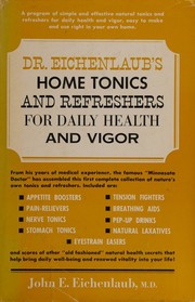 Cover of: Home tonics and refreshers for daily health and vigor.