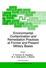 Cover of: Environmental contamination and remediation practices at former and present military bases by edited by F. Fonnum ... [et al.].