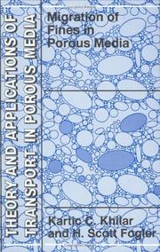 Cover of: Migrations of fines in porous media