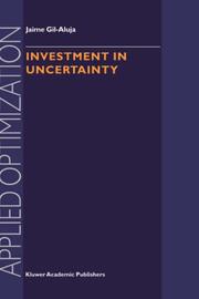 Cover of: Investment in uncertainty by Jaime Gil Aluja