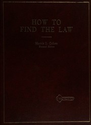 Cover of How to find the law by Morris L. Cohen