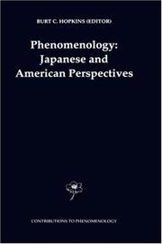Cover of: Phenomenology: Japanese and American perspectives
