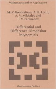 Differential and difference dimension polynomials by A.V. Mikhalev, A.B. Levin, E.V. Pankratiev, M.V. Kondratieva