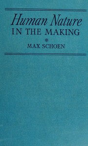 Cover of Human nature in the making by Max Schoen