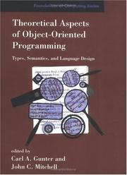 Cover of: Theoretical aspects of object-oriented programming: types, semantics, and language design