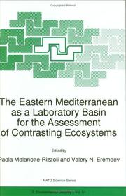 Cover of: The Eastern Mediterranean as a Laboratory Basin for the Assessment of Contrasting Ecosystems (NATO Science Partnership Sub-Series: 2:)