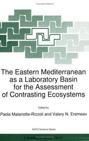 Cover of: The Eastern Mediterranean as a Laboratory Basin for the Assessment of Contrasting Ecosystems (NATO Science Partnership Sub-Series: 2:) by 