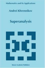 Cover of: Superanalysis by A. I͡U Khrennikov