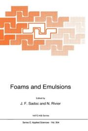Cover of: Foams and Emulsions (NATO Science Series E:)