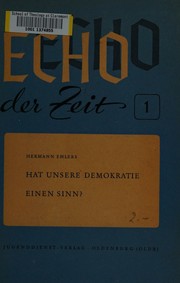 Cover of: Ilat unsere Demokratio einen Sinn!