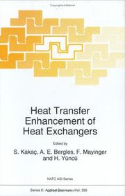 Cover of: Heat transfer enhancement of heat exchangers by edited by S. Kakaç ... [et al.].