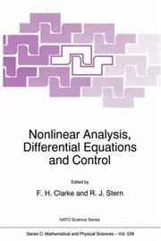 Cover of: Nonlinear analysis, differential equations, and control