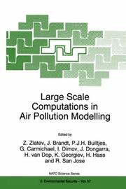 Cover of: Large Scale Computations in Air Pollution Modelling (NATO Science Partnership Sub-Series: 2:)