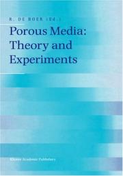 Cover of: Porous media by edited by R. De Boer.