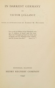 Cover of: In darkest Germany