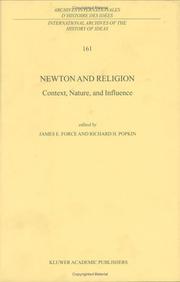 Cover of: Newton and Religion: Context, Nature, and Influence (International Archives of the History of Ideas / Archives internationales d'histoire des idées)