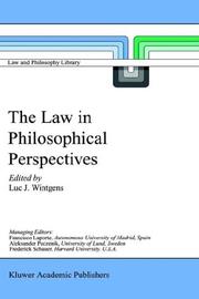 Cover of: The law in philosophical perspectives: my philosophy of law