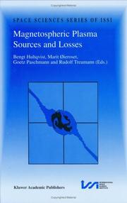 Cover of: Magnetospheric Plasma Sources and Losses | 