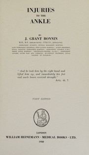 Cover of: Injuries to the ankle