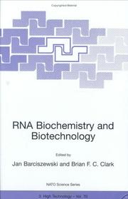 Cover of: RNA Biochemistry and Biotechnology
