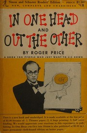 Cover of: In one head and out the other