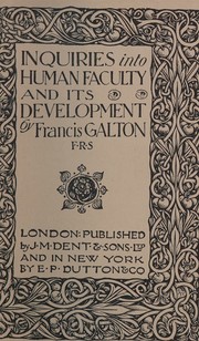 Cover of: Inquiries into human faculty and its development