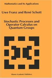 Cover of: Stochastic processes and operator calculus on quantum groups