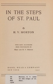 Cover of: In the Steps of Saint Paul by H. V. Morton, H. V. Morton